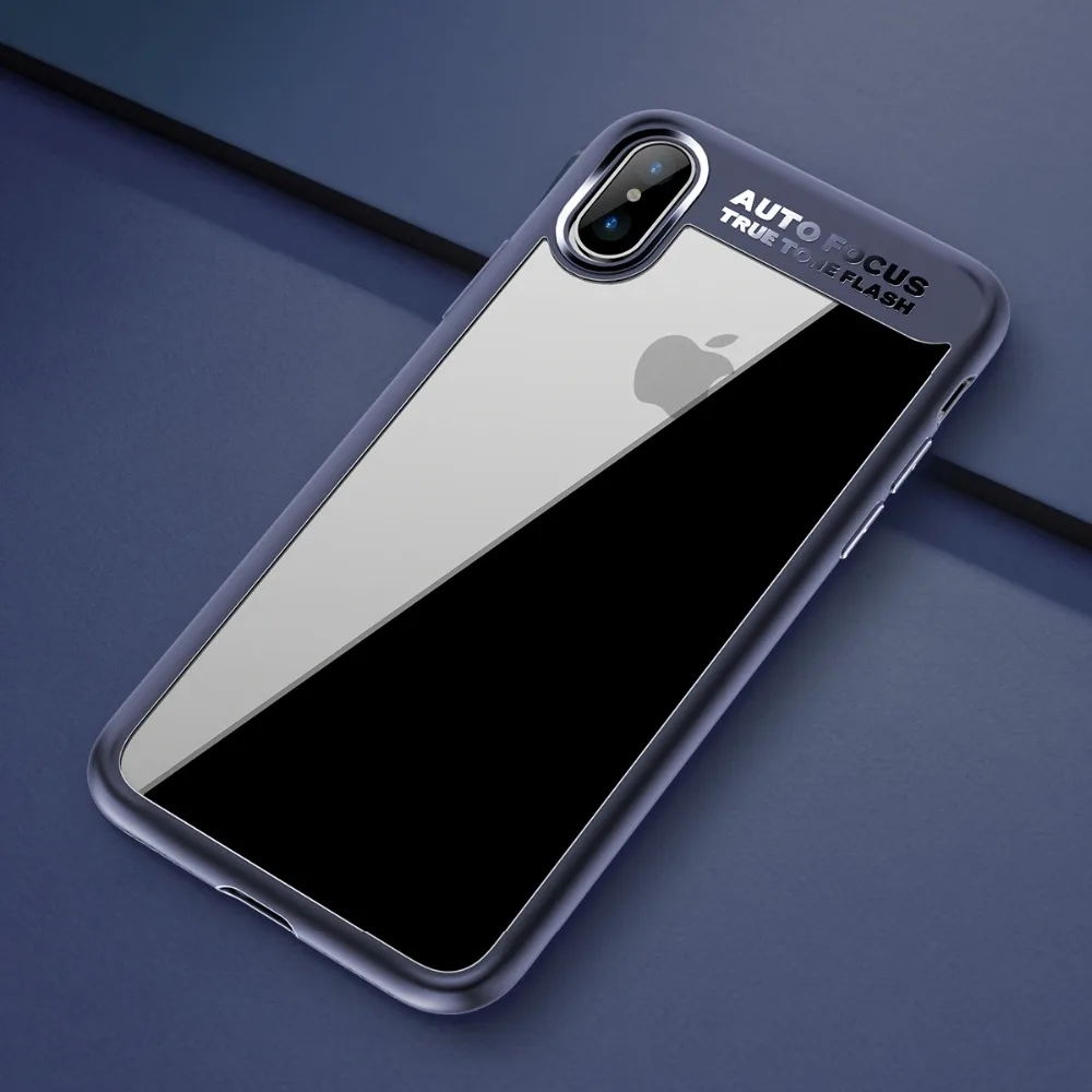 Для iPhone X Гибридный чехол, Рок Красочные блестящий красный чехол для iPhone X, crystal Clear чехол для iphonex