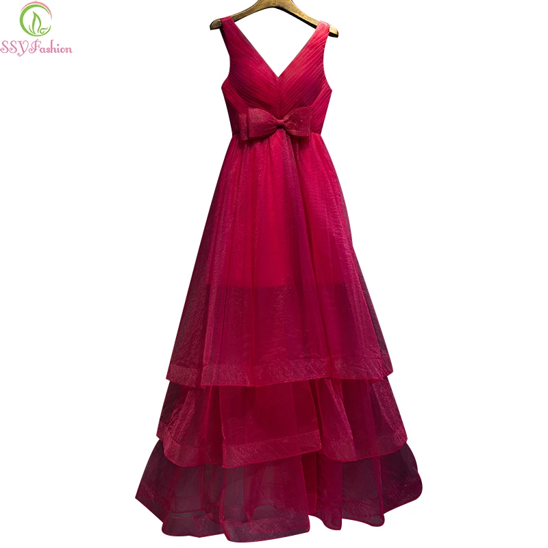 Robe De Soiree ssyfashion длинное вечернее платье пикантное без рукавов с v-образным вырезом