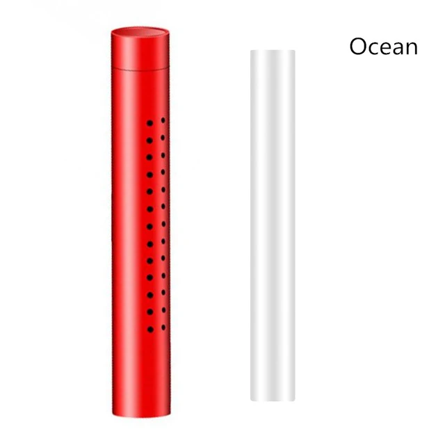 Red-Ocean Stick 1 Автомобильный освежитель воздуха IKSNAIL, автомобильная ароматерапия с парфюмом, принадлежности из алюминиевого сплава, автомобильная твердая палочка для ароматерапии - Название цвета: Red-Ocean Stick 1