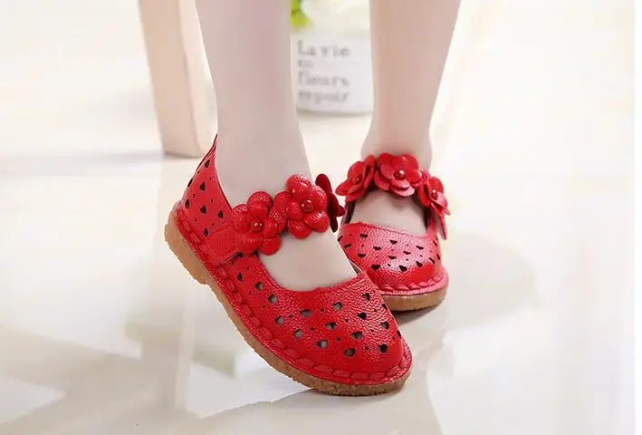 Туфли детские с цветами для девочек мягкие лоферы школьная обувь 21-30 лет