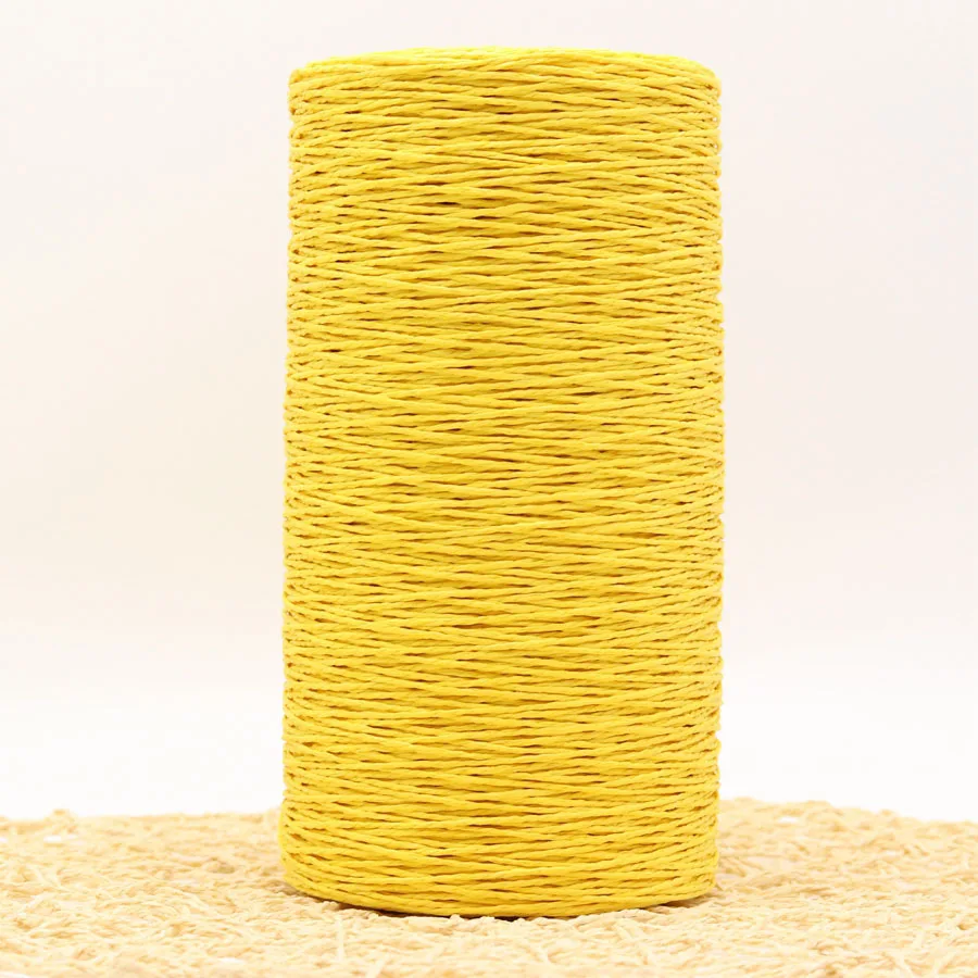 gold yellow 500 г/лот летние соломенные из пальмового волокна натуральные вязаные крючком вязаные шерстяные шляпы из пряжи сумки корзины пряжа для ручного вязания - Color: gold yellow