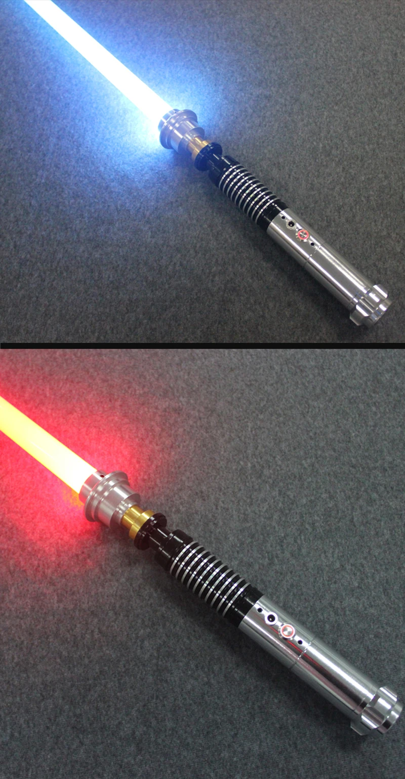 Светильник LUKE 100 см, металлический меч, игрушка Jedi Sith Luke, светильник saber Force FX, тяжелый, перезаряжаемый, меняющий цвет, звук