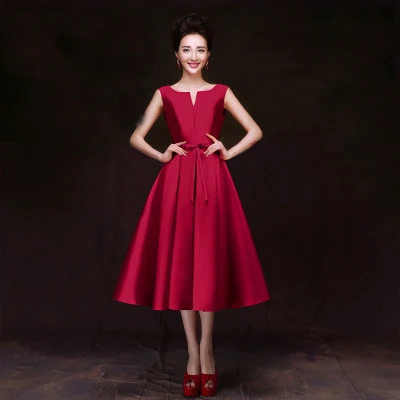 SSYFashion вечернее платье роскошное атласное А-силуэт размера плюс вечерние платья Robe De Soiree элегантные вечерние платья для выпускного вечера - Цвет: Wine red
