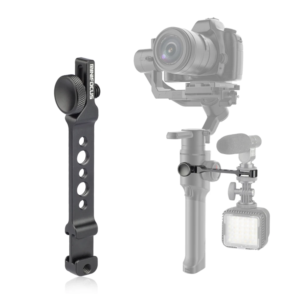 Extension arm Dual Hot Shoe Monitor Mount Bracket for Moza Mini-Mi air 2 for Feiyutech AK4000 AK2000 Handheld Gimbal Accessories