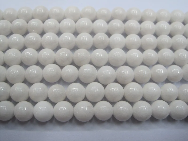 Каменные бусины разных размеров белые для бижутерии материалы изготовления