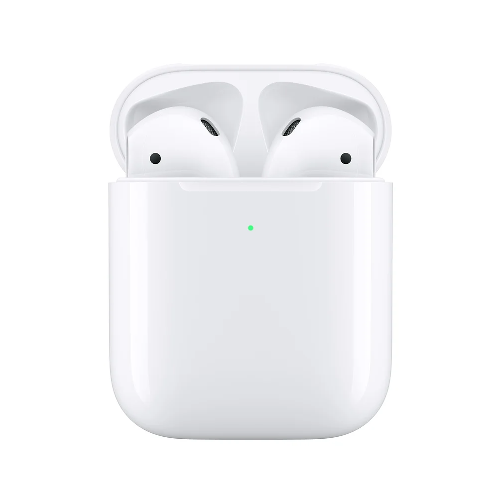 Оригинальные беспроводные наушники-вкладыши Apple Airpods 2-го типа, Bluetooth наушники TWS Deep Bass, мощный аккумулятор, чехол для зарядки