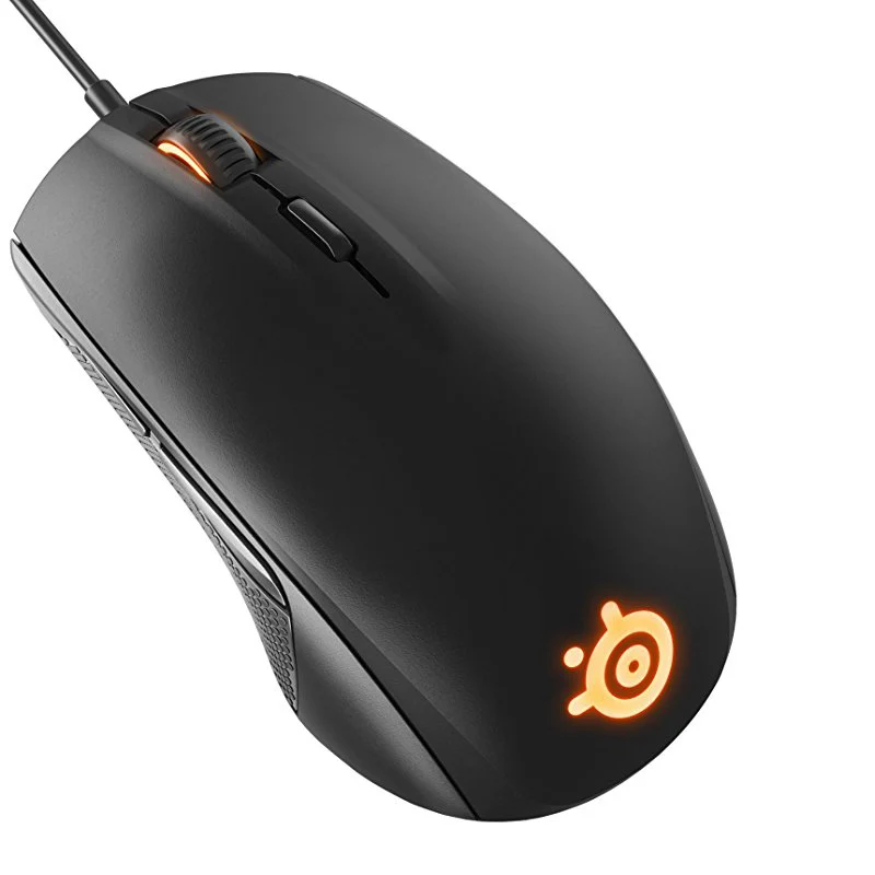 SteelSeries Rival 100, игровая мышь, USB Проводная оптическая мышь 4000 dpi, мышь с призмой, RGB подсветка, бесплатный подарок, коврик для мыши