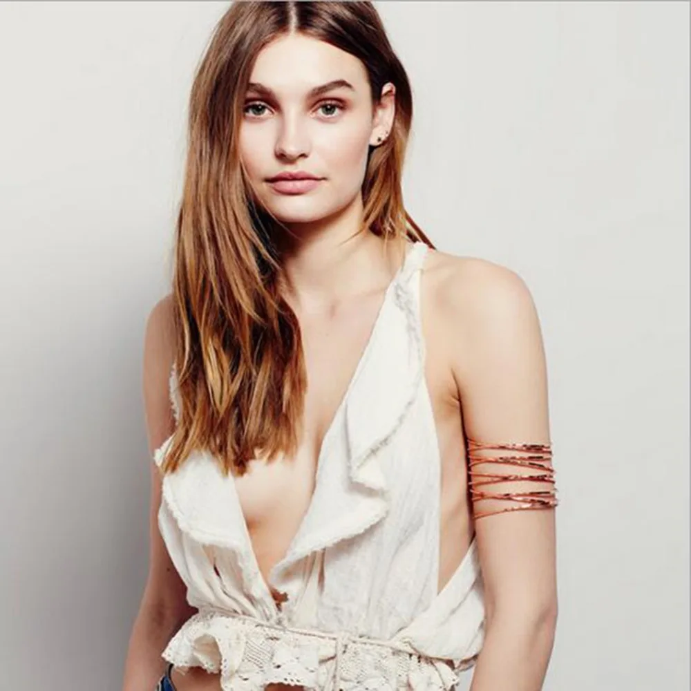 Женские Ювелирные изделия спираль Плечи манжеты браслет панк Лидер продаж| |