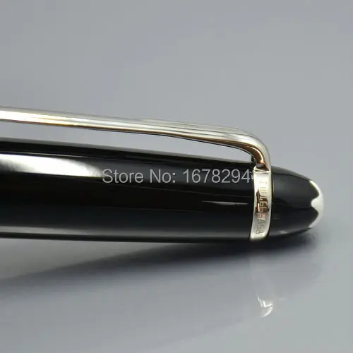 3Pcs 163 luxury black Resin monte Roller ball pen and mb fountain + ballpoint stationery office school supplies Hot Sale | Канцтовары