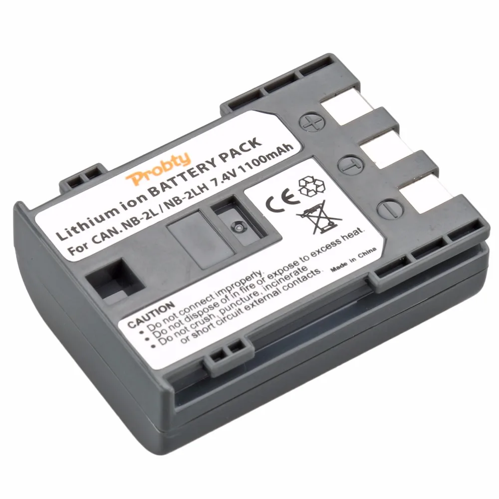1 шт. Probty NB-2LH NB-2L NB 2L Батарея + Зарядное устройство комплект зум-объектив для Canon
