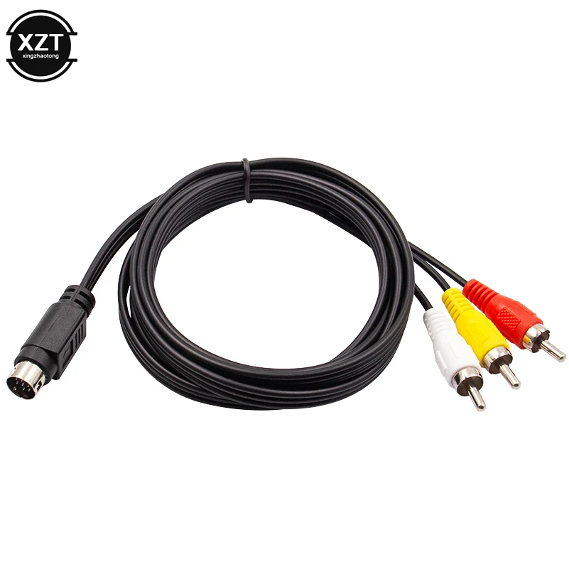 1,8 м AV RCA видео кабель 9 Pin игры на 3 RCA для sega Genesis 2 3 II III для Saturn прочный