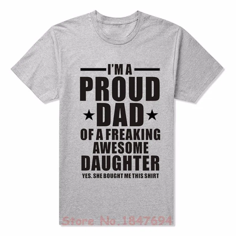 Новые летние Забавные футболки с надписью «I'm A Proud Dad Of fucky Awesome Dad» футболки в подарок для мужчин модные хлопковые футболки с короткими рукавами
