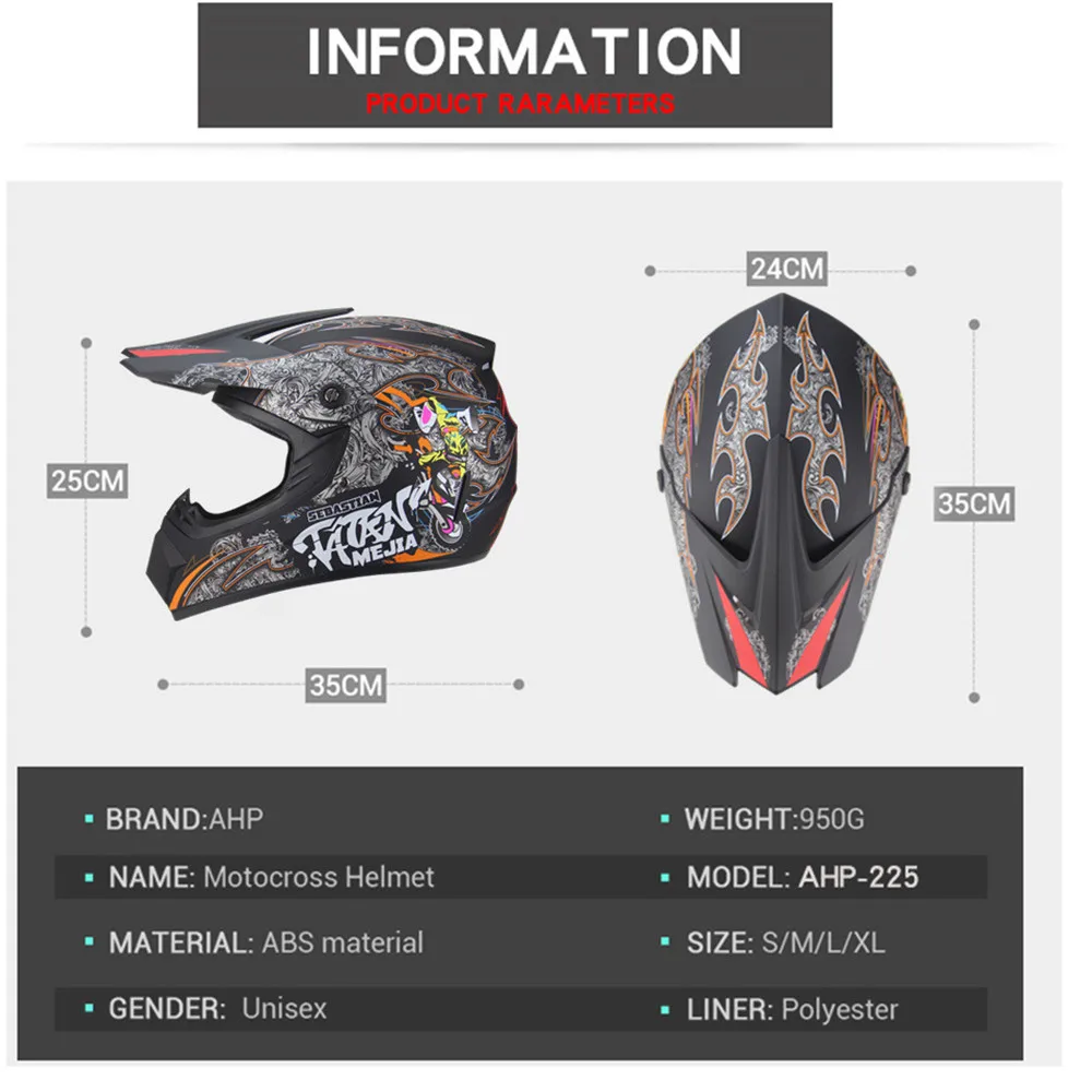Профессиональный гоночный шлем для мотокросса мотоциклетный с