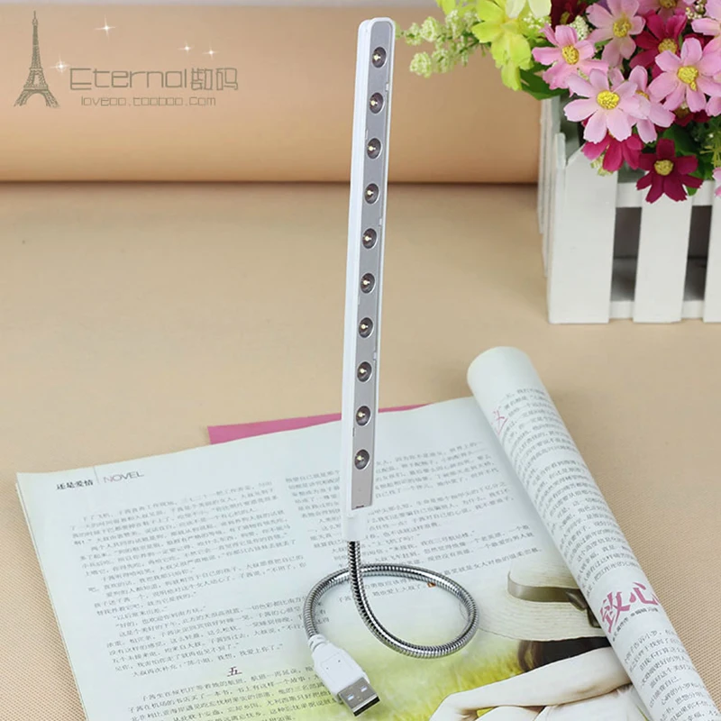 Портативная Гибкая ультраяркая светодиодная мини-лампа 10 светодиодов | Лампы и