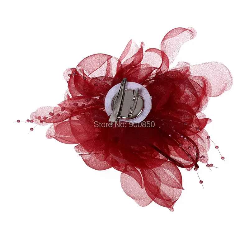 Женская заколка для волос сделай сам летняя Свадебная с большим цветком 5 4 см |
