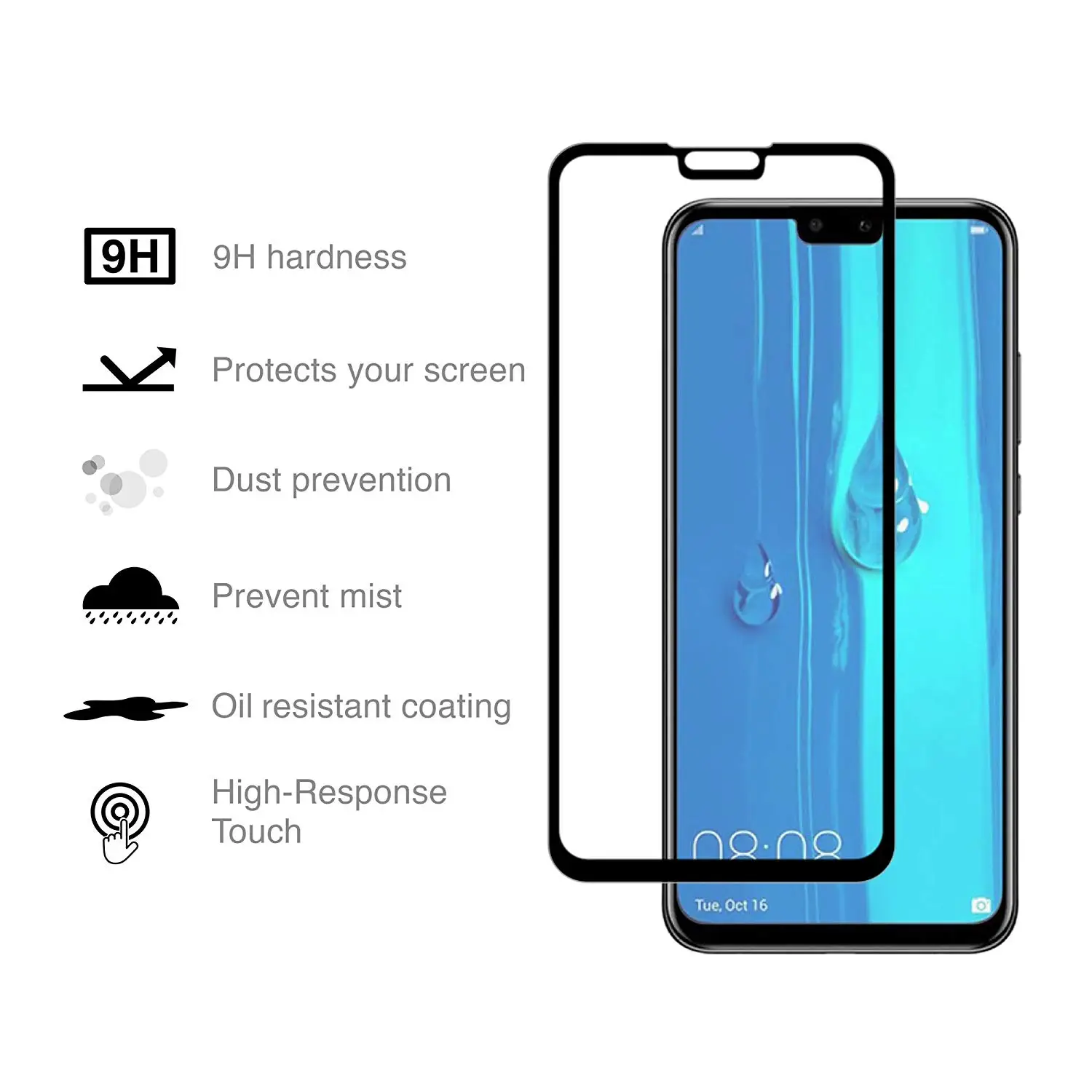 Для Huawei Y9 2019 закаленное стекло для 2018 Защитная пленка экрана телефона Enjoy 8 9 Plus
