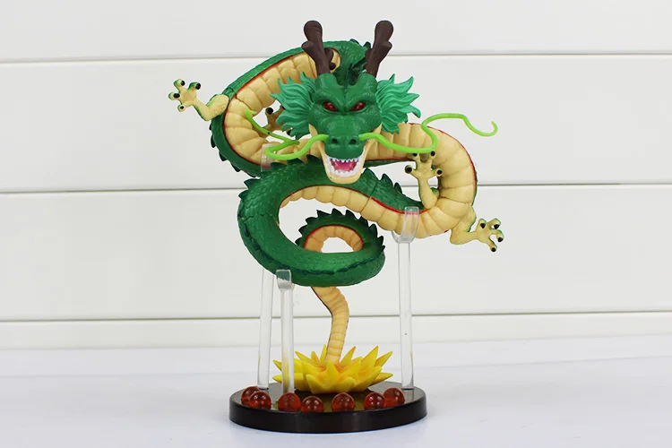 Dragon Ball Z фигурки зеленый Shenron Shenlong ПВХ Фигурки игрушки с Dragon Ball Z хрустальные шары 7 шт.+ полка отличный подарок