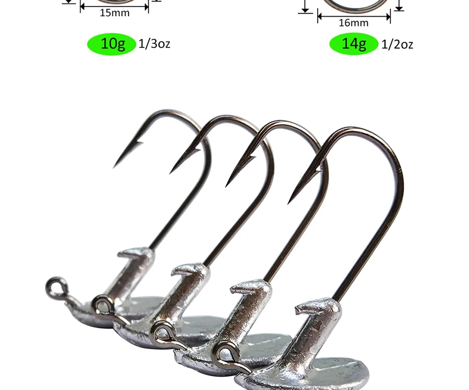 5-pieces рыболовный крючок голова стенд-up 3,5 г 5.g 7 г 10 г 14 г pesca карп рыболовные крючки Неокрашенный свинец отсадка крючок рыболовные крючки