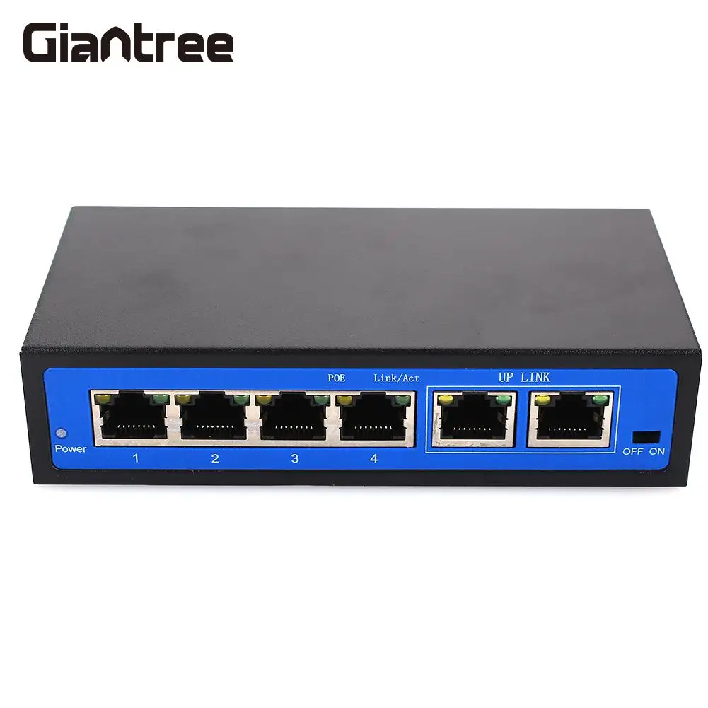 Ethernet коммутатор POE 4 шт. 10/100 Мбит/с + 2 порта|Аксессуары для CCTV| |