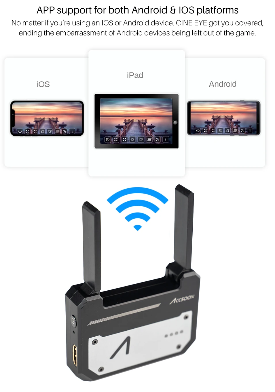 Accsoon CineEye беспроводной 5G 1080P мини HDMI устройство передачи видео передатчик для IOS iPhone для Andriod телефона iPad