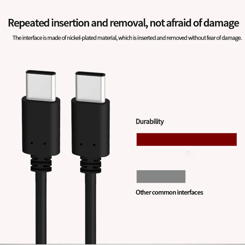 Высокоскоростной кабель Robotsky с разъемами типа C для USB-C кабеля для зарядки и передачи данных для MacBook Pro