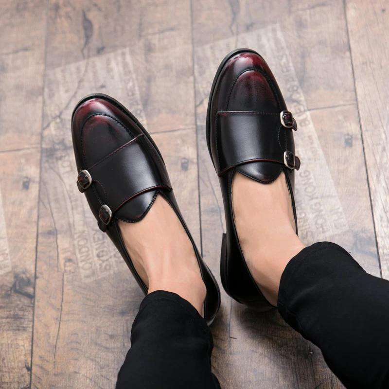 WOLF WHO Classic Men Shoes Breathable Comfortable Men Loafers Luxury Brand Men Dress Shoes For Wedding Dating Men's Flats X-199