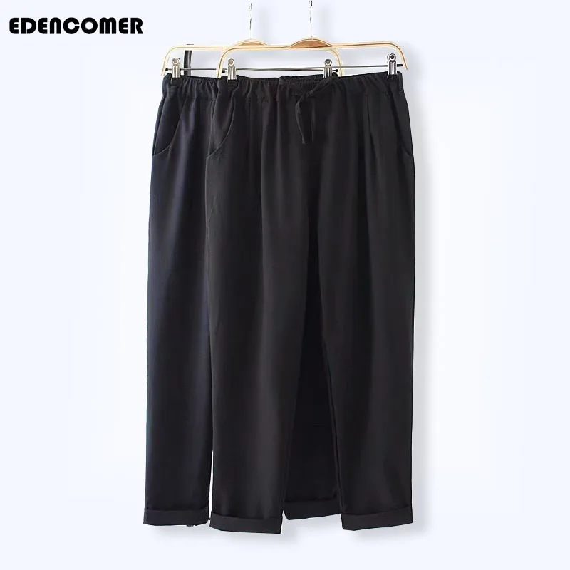 Осенние новые женские брюки 2019 Женские Простые однотонные большого размера