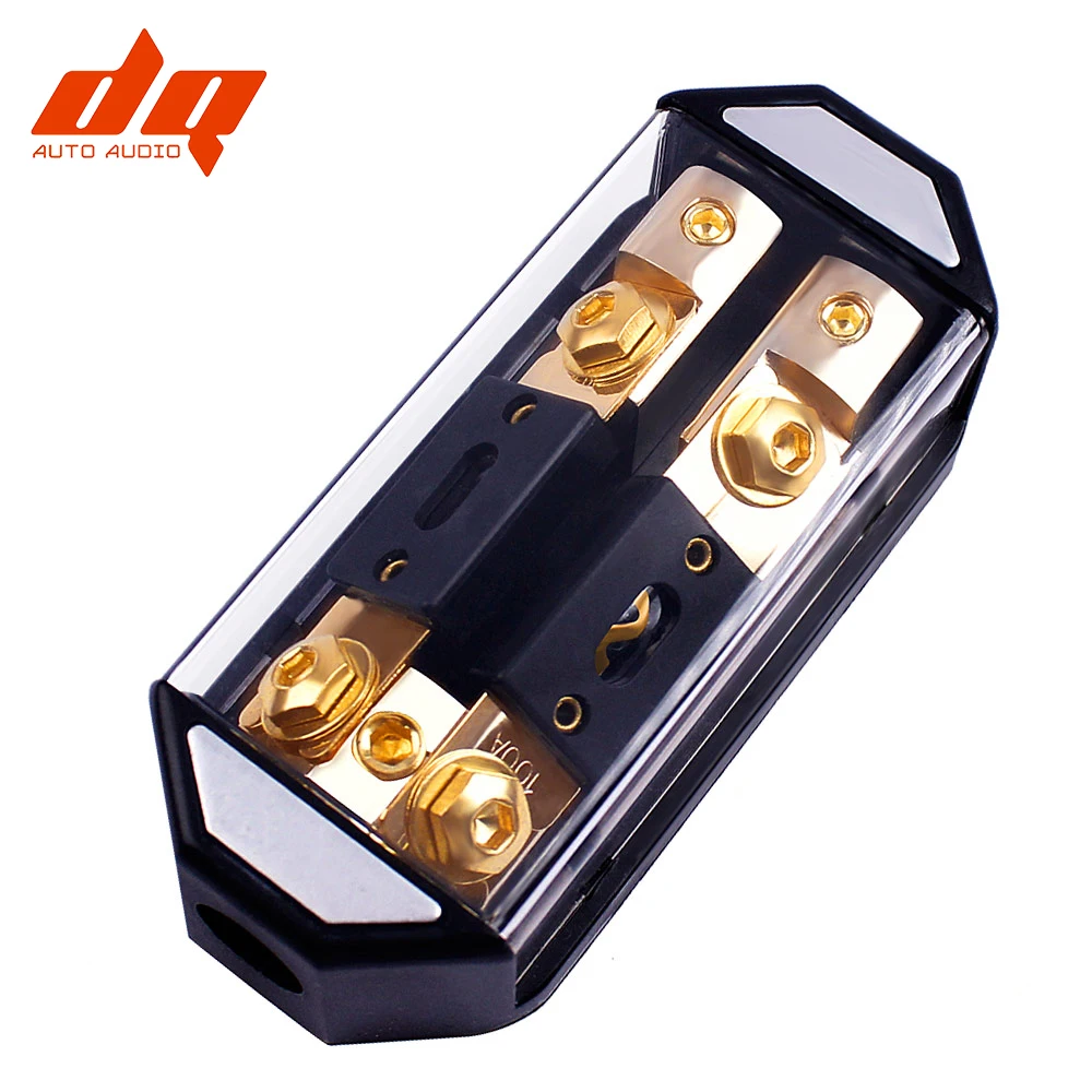 1PC 1 IN 2 Ways OUT Car Audio Power Insurance Seat Fuse Box with 100A 150A 200A 300A Fork Bolt Fuses Holder Fusibles Auto | Автомобили и