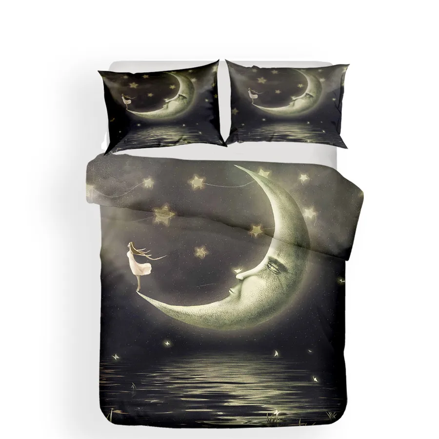 Комплект постельного белья с пододеяльником и наволочкой 3D-принтом изображением