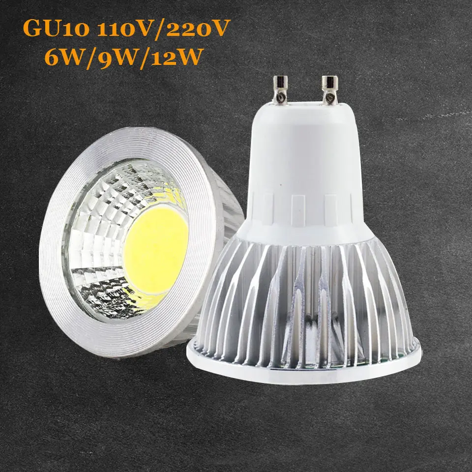 Светодиодная лампа GU10 6 Вт 9 12 85 265 в 220 В 110 В|gu10 6w|gu 10lampada led |