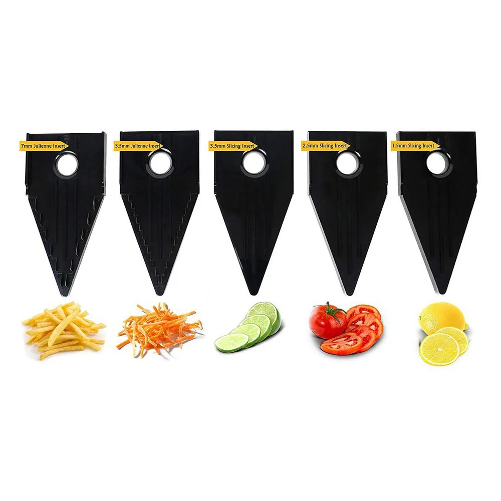 2018 новый регулируемый овощерезка мандолина Slicer 5 Blade из нержавеющей стали нож для