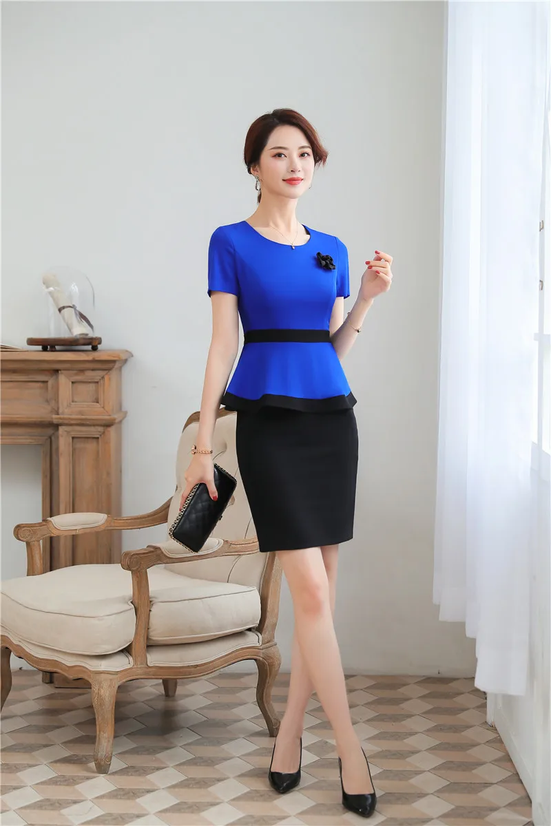 Новинка Белые Официальные деловые костюмы с юбкой и блейзером пальто куртки для