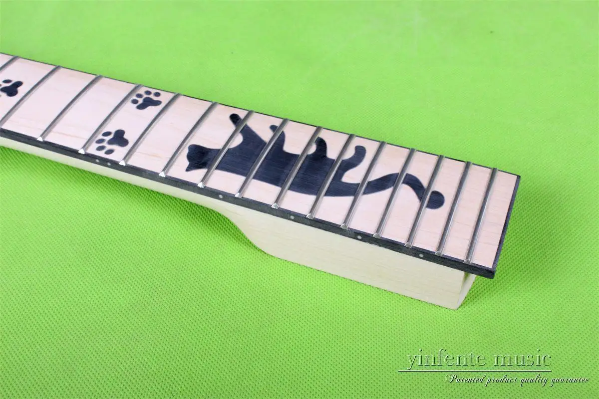 Новая Электрогитара шеи кленового дерева 22 лада 25 5 &quotКот инкрустированный