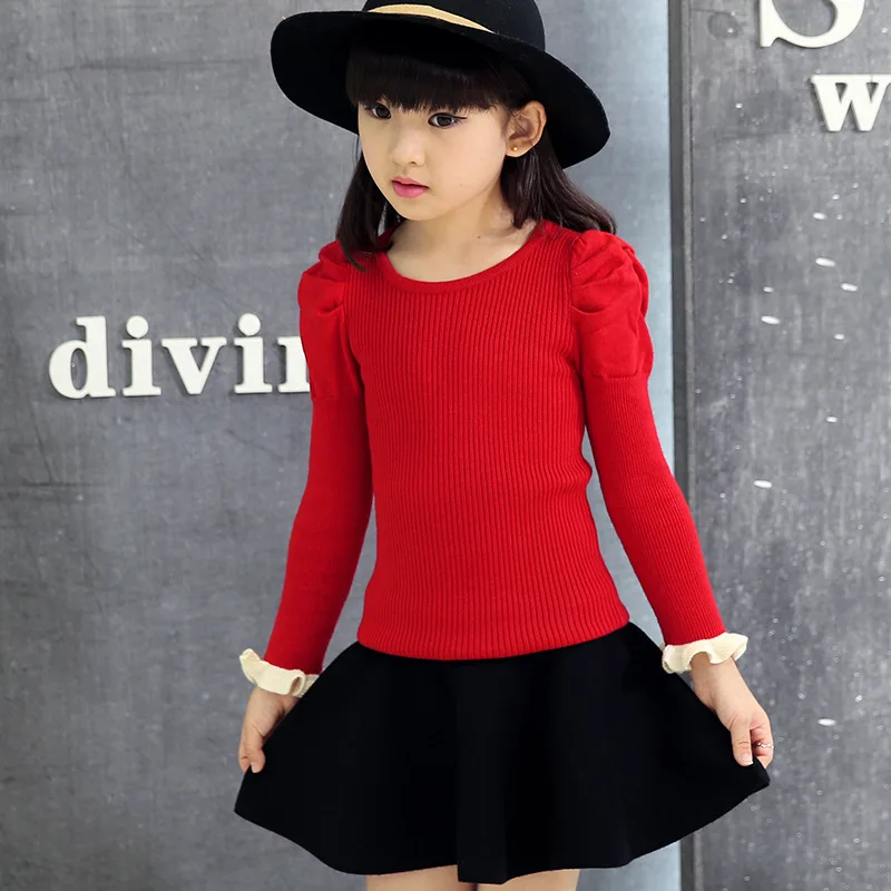 Корейская детская одежда новый свитер на весну и осень Вязаная Детская из шерсти