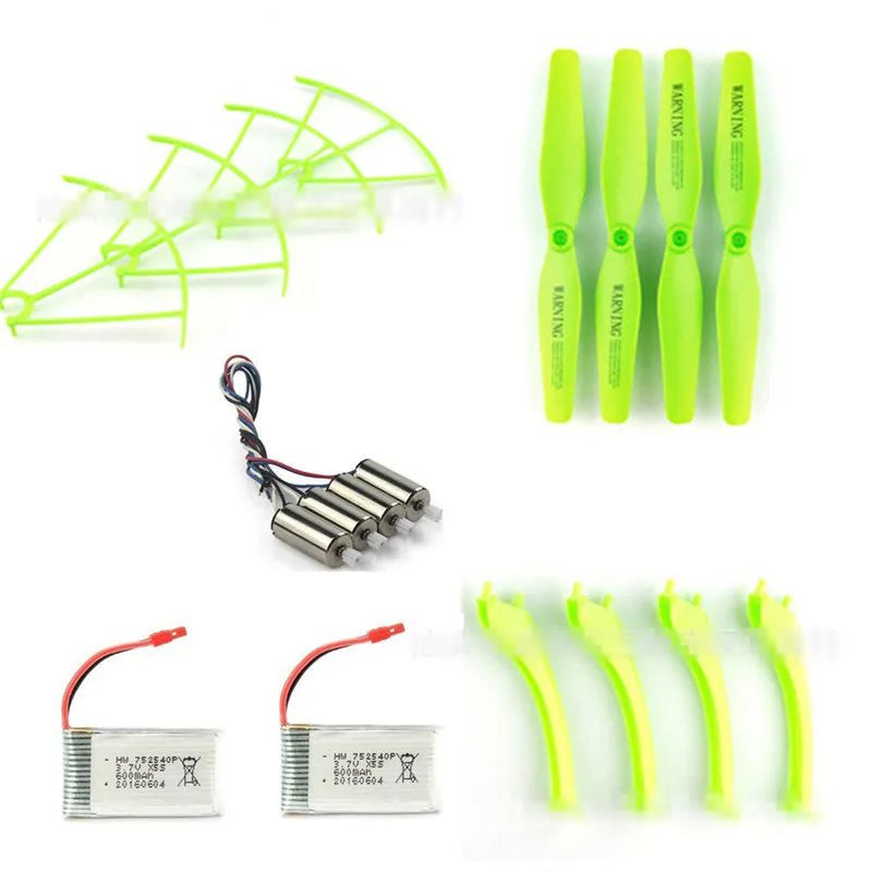 Оригинал Сыма X5HW X5HC RC Quadcopter Комплект Запасных Частей Двигателя + 2 шт. 3.7 В 600 мАч