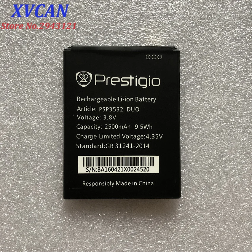 Для Prestigio PSP3532 Muze F3 (Muze A7 PSP7530 ) 2500 мАч мобильный телефон Замена литий ионного