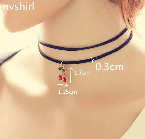 YOUREM Винтаж ювелирные изделия веревку кружева вишневого ожерелья для женщин