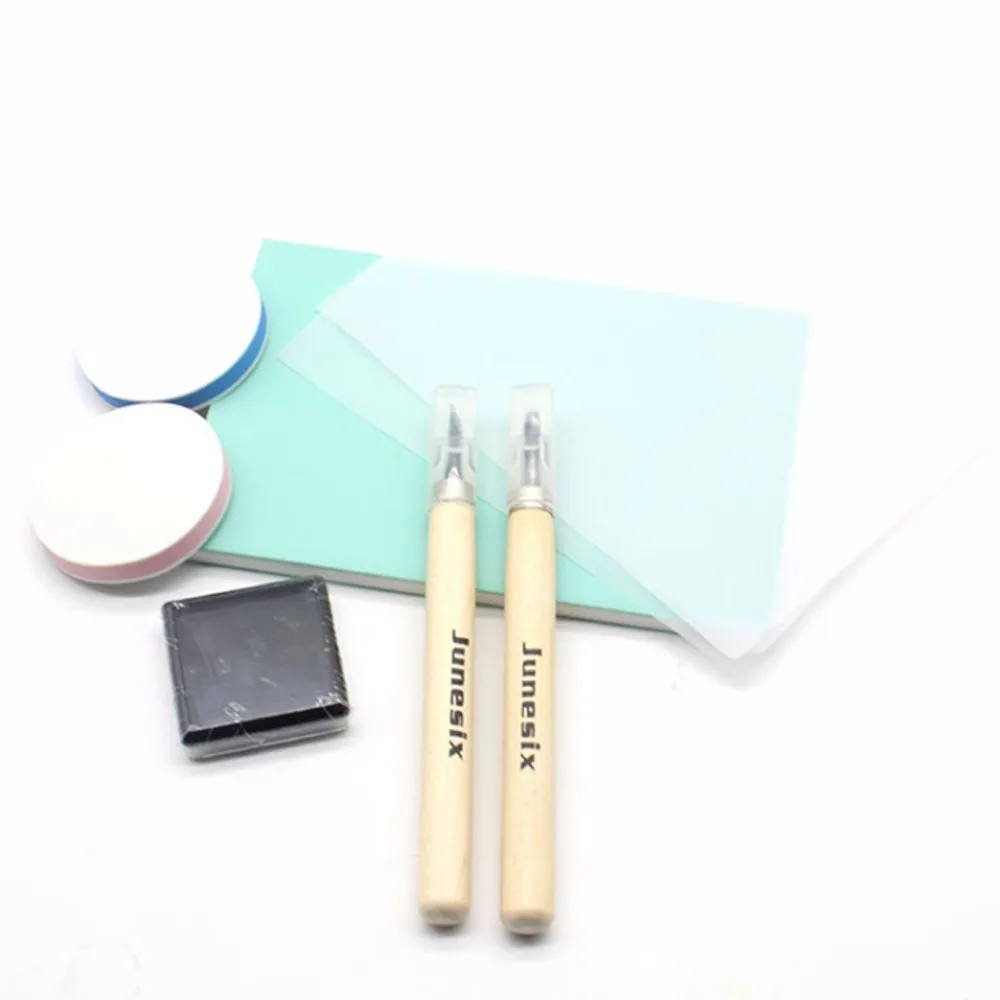 Carving rubber stamp Craving Knife DIY Set Rubber Brick Foundation Manual Material Pack | Канцтовары для офиса и дома