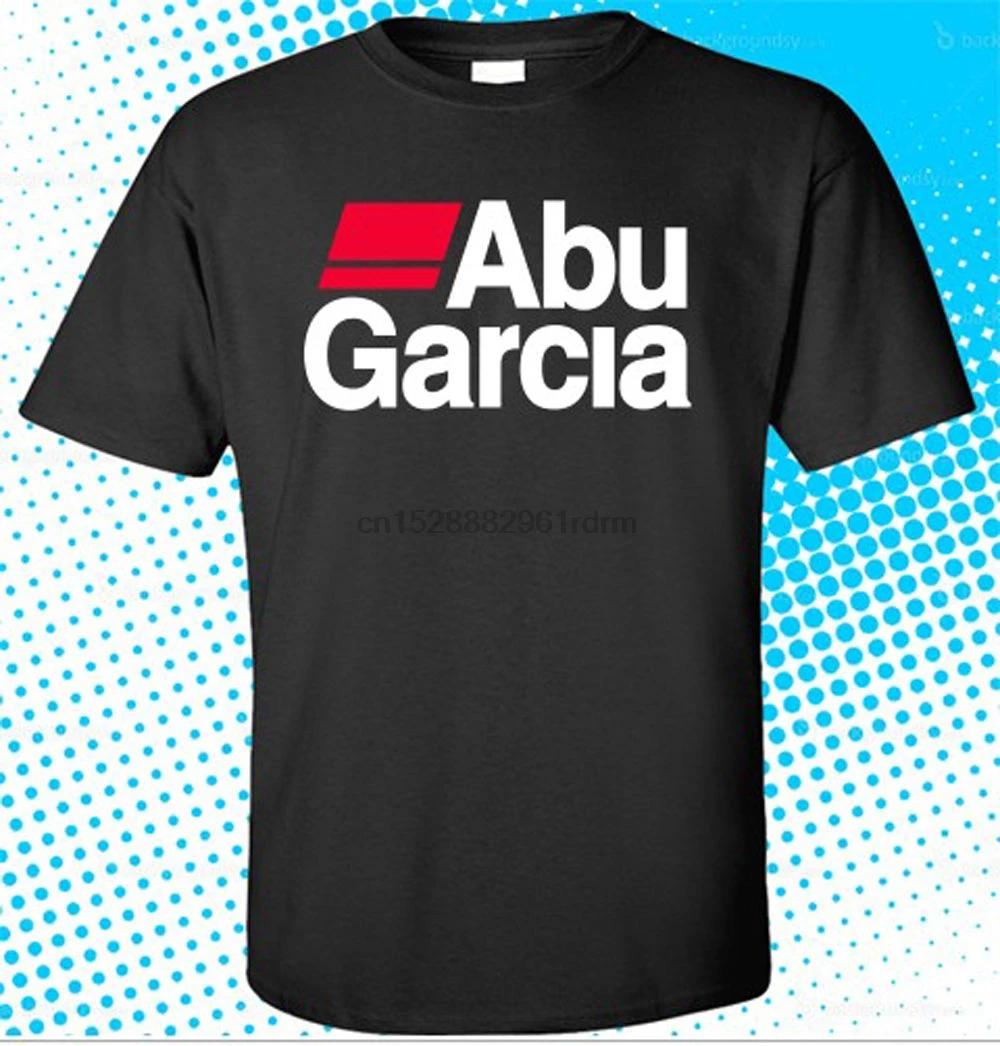 Футболки с принтом короткий принт новый логотип ABU GARCIA Pro Fishinger Мужская черная