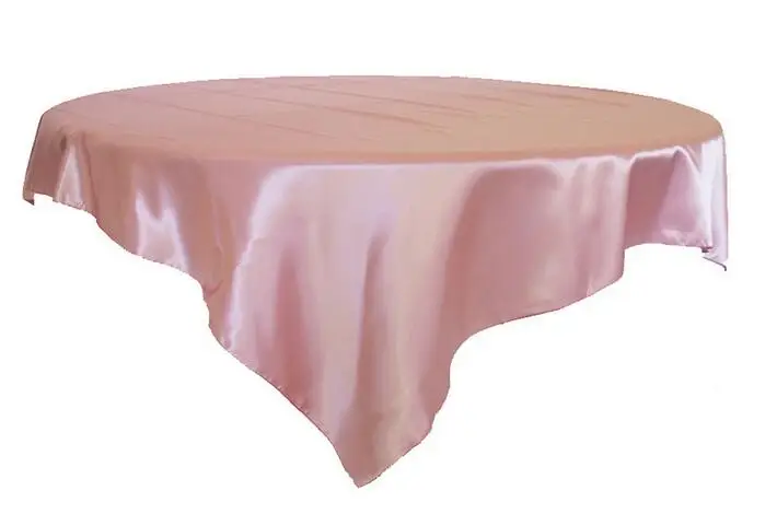 Pink 145 см/175 см/180 см/228 см диаметр Круглая Скатерть атласная ткань твердая скатерть покрытие украшение для свадебного банкета домашний декор - Цвет: Pink