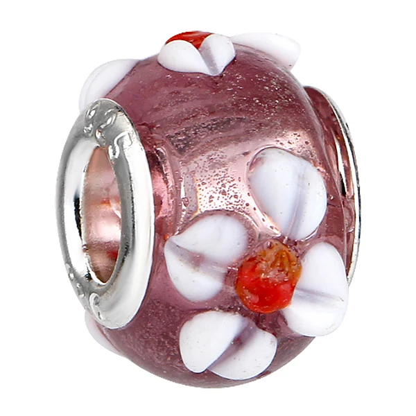 Новые европейские стеклянные бусины из муранского стекла с большим отверстием