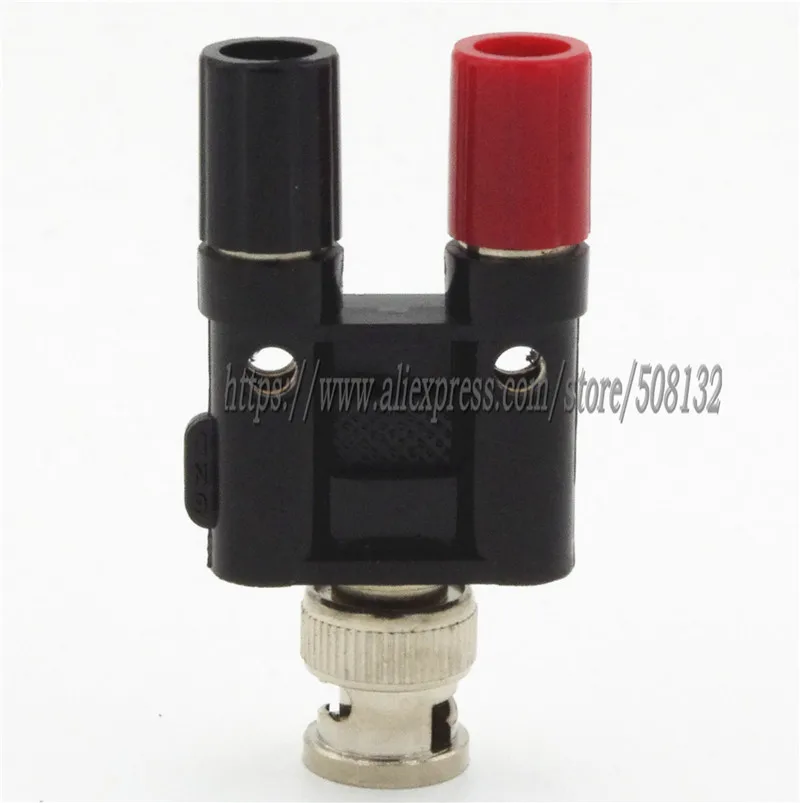 1 шт. BNC штекер Штабелируемый к двойному 4 мм переплет пост банан разъем тестового