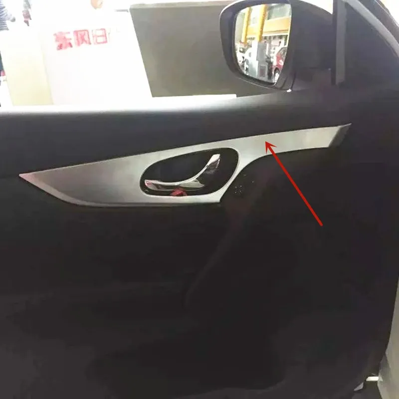 4 шт. хромированные внутренние дверные чаши из АБС пластика для Nissan Qashqai J11 Dualis 2014