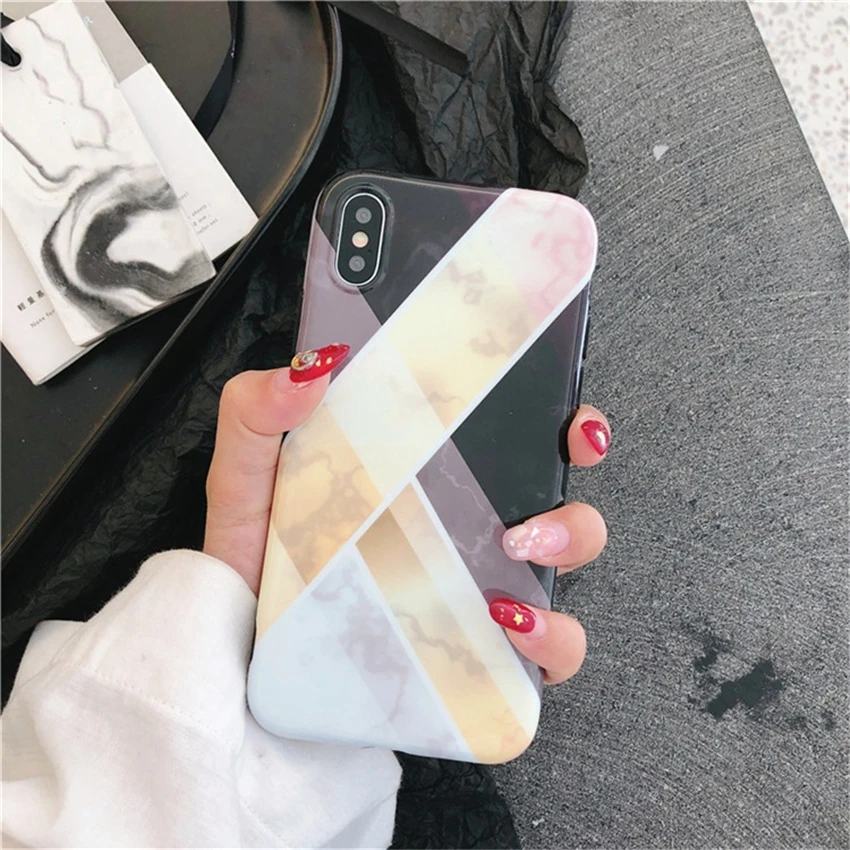 Винтаж Мрамор телефона Чехлы для iPhone 6 S плюс придают блеск ТПУ Мягкая задняя
