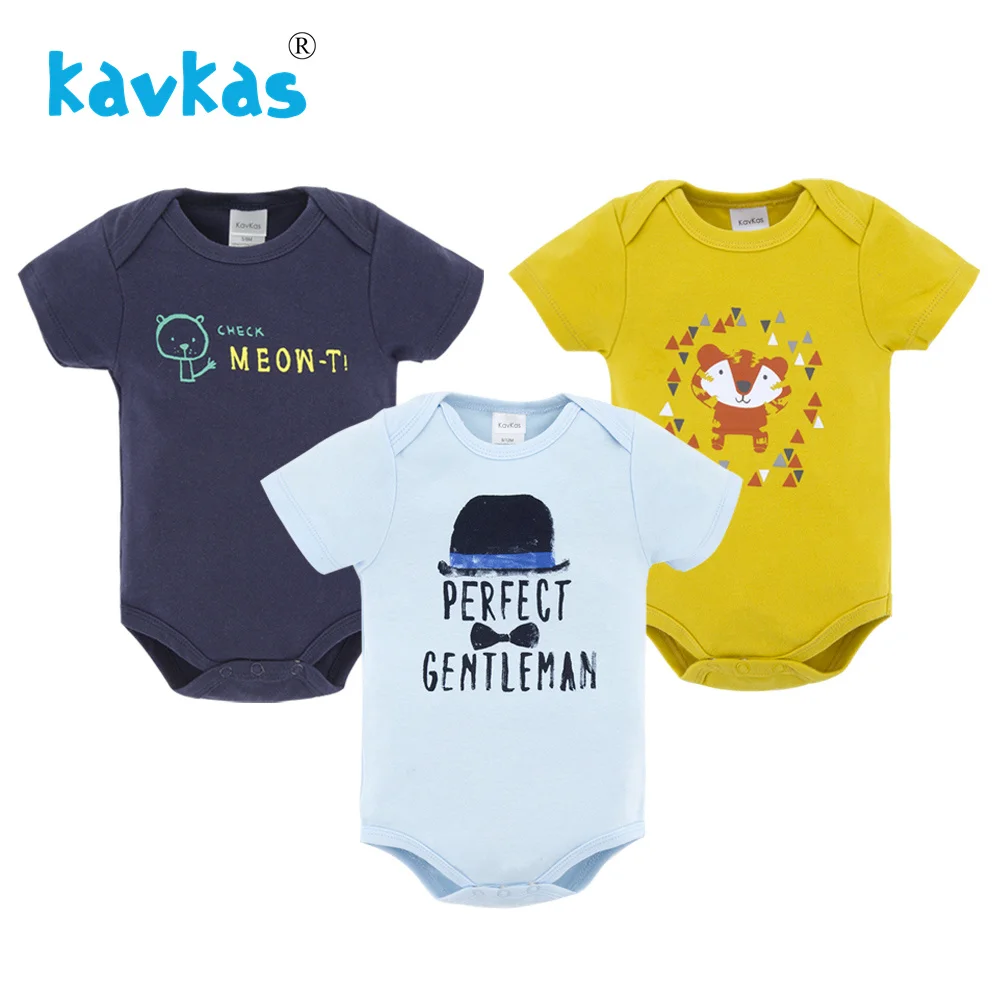 Kavkas/Летняя одежда для маленьких мальчиков комбинезон с короткими рукавами