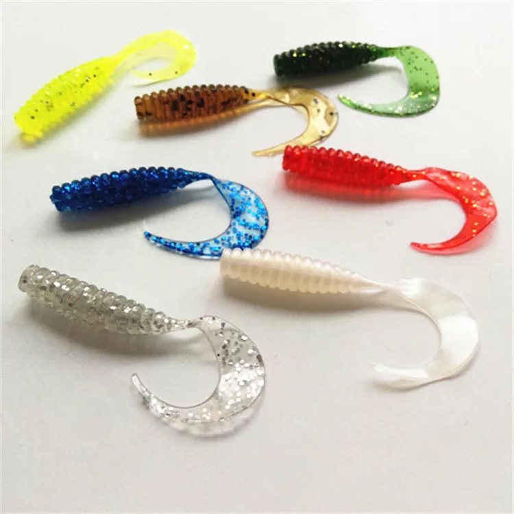 

Free shipping 6cm 100pcs soft artificial Maggot Grub Soft Lure Protein Soft Bait isca Worm Fishing Lures tackles