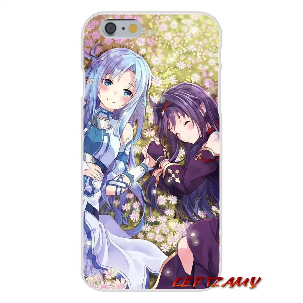 Для iPhone X XR XS MAX 4 4s 5 5S 5C SE 6 S 7 8 Plus Sword Art онлайн Японские Аниме аксессуары чехлы для
