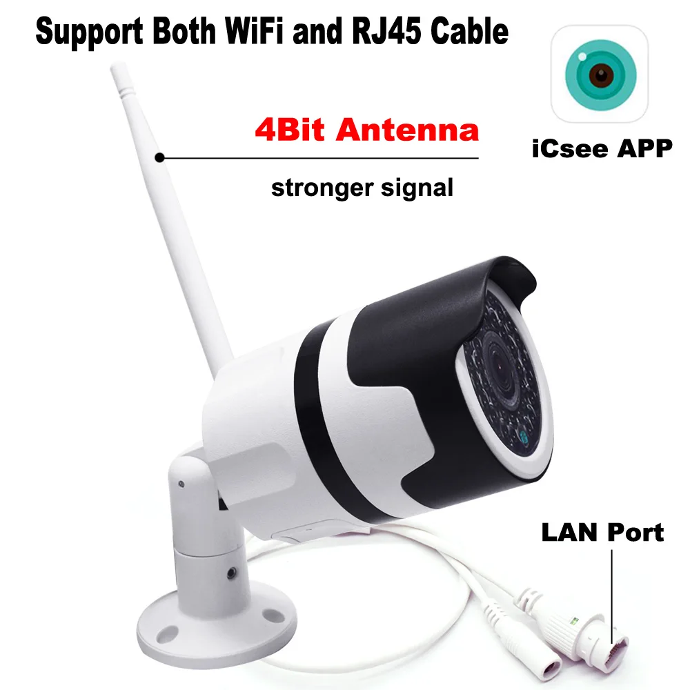 HD WiFi камера наружная с микрофоном 720P безопасности беспроводная наблюдения