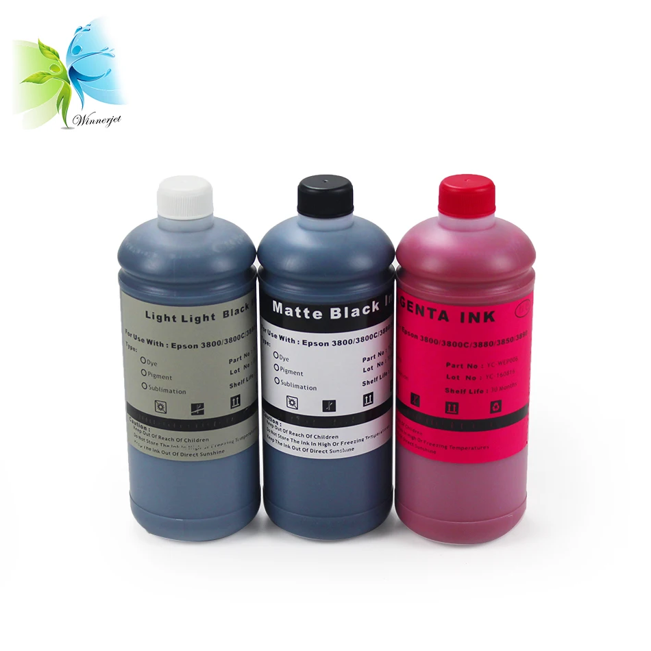 Пигментные чернила WINNERJET 1000 мл для принтера Epson Stylus Pro 3800 3880 3800c 3890 3850|pigment ink for