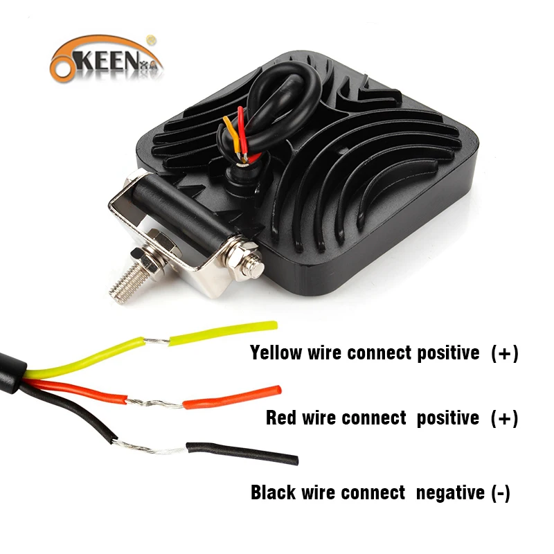 OKEEN 4.4in 126 Вт светодиодный рабочий свет бар внедорожный светодиодный для автомобиля трактор грузовик внедорожник ходовая лампа точечный прожектор комбо Регулировка 3000 K 6000 K